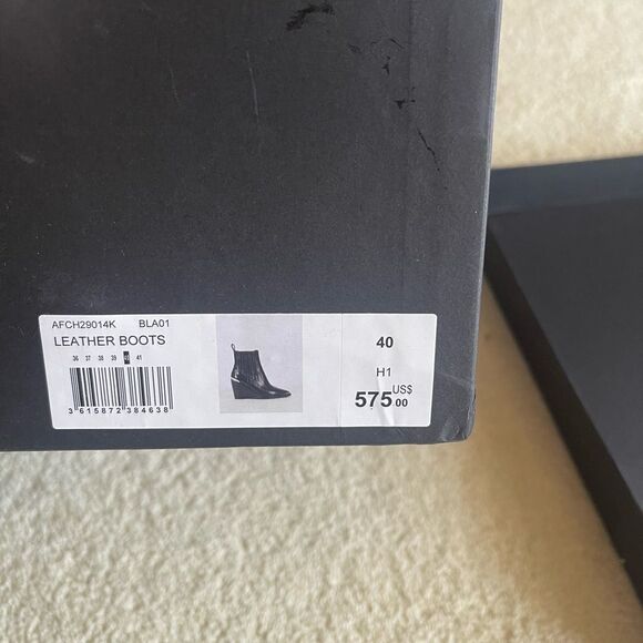 The Kooples Black Leather Wedge Boots - Picture 5 of 5